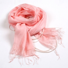 silk like scarf 0010 pink