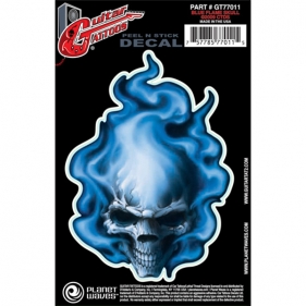 Planet Waves Guitar Tattoo, Blue Flame Skull GT77011