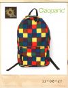 ANELLO LEATHER PATCH COLOR BLOCK CHECK BACKPACK/아넬로 레더패치 컬러블럭체크 백팩
