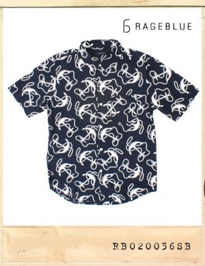RAGE BLUE MARINE PATTERN SHIRTS/레이지블루 마린패턴 셔츠