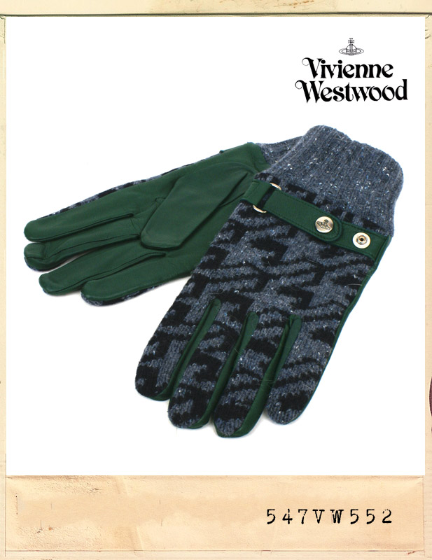 Vivienne Westwood MAN JAPAN LEATHER WOOL GLOVES/비비안웨스트우드맨재팬 가죽 울장갑(재입고)