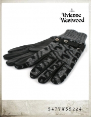 Vivienne Westwood MAN JAPAN LEATHER CHECK WOOL GLOVES/비비안웨스트우드맨재팬 가죽 체크 울장갑